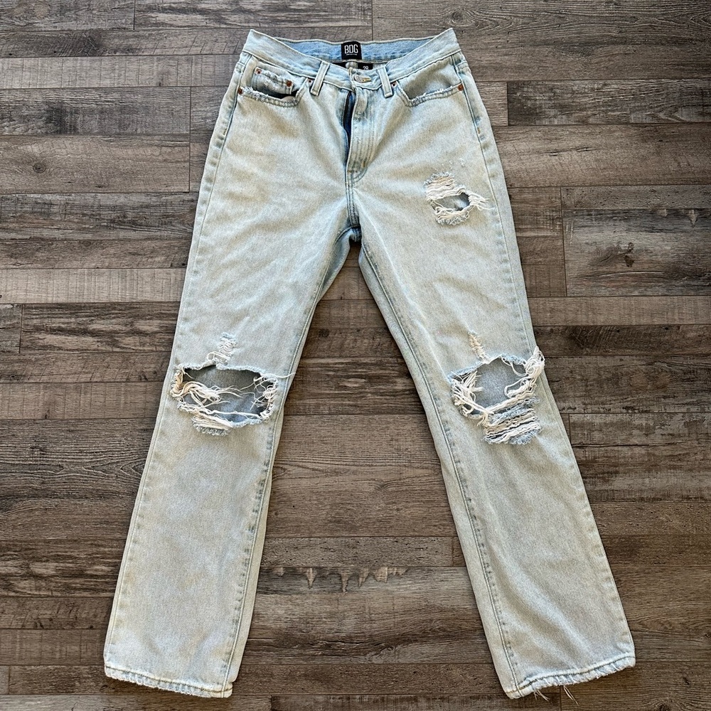 BDG Light Wash Distressed Denim